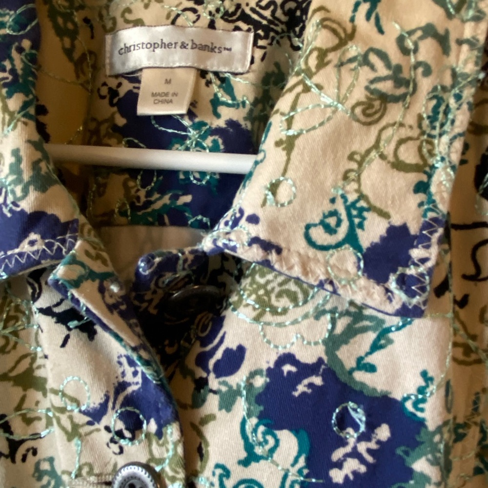 Christopher And Banks Patterned Spring Jacket But… - image 5